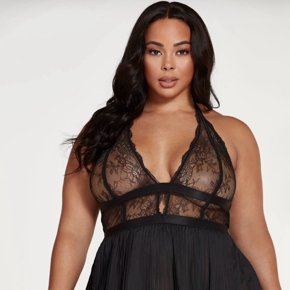 Elegant Black Lace lingerie Dress